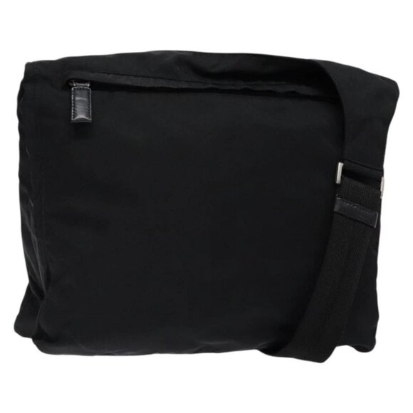 PRADA Shoulder Bag Nylon Black Silver Auth - Picture 1 of 16